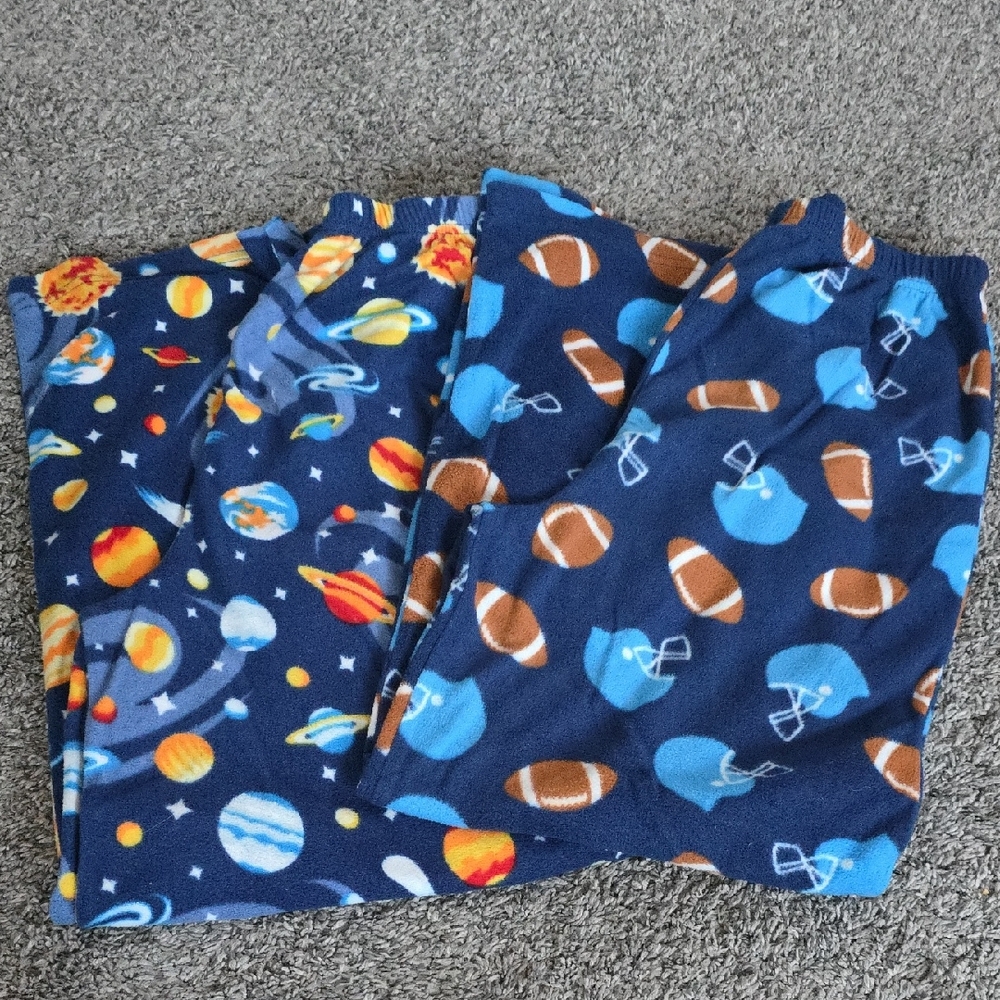 Space and Sports Themed Kids Pajama Bottoms
